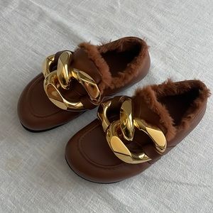 JWAnderson Chain Loafer Brown/Pecan closed back size 36